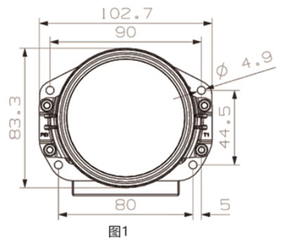 Projector Lens AL-L02 LED 3 inch High Beam Projector Lens