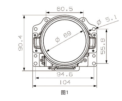 Projector Lens CL-L01 LED 2.6 inch High Low Beam Projector Lens