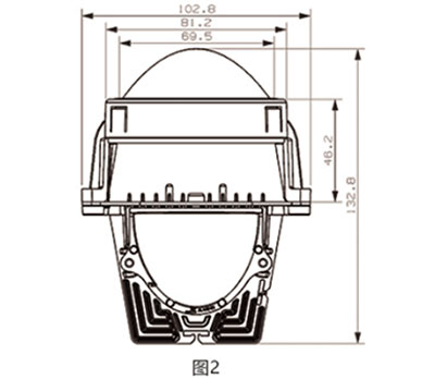 Projector Lens AL-L02 LED 3 inch High Beam Projector Lens1